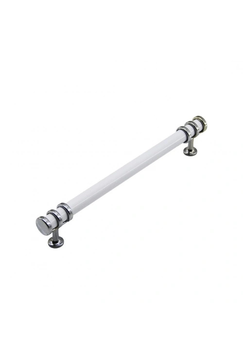 İbico-954 ( 16cm ) ( Yüzük Krom & Kulp Beyaz ) Boru Çekmece Kulp*10x5