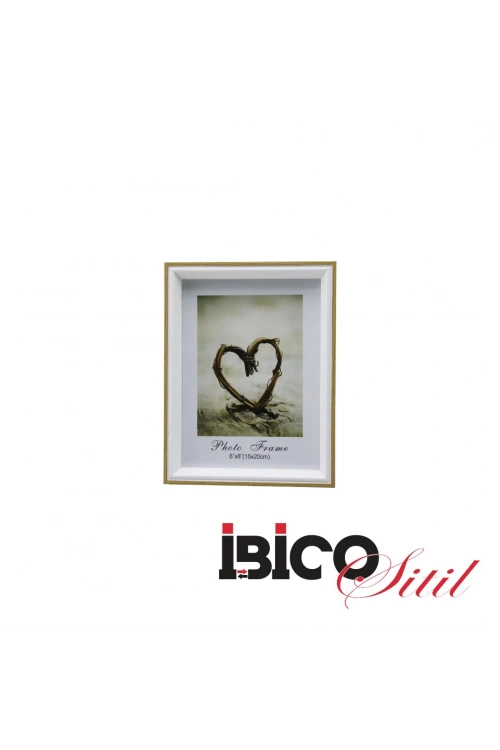 İbico İ12-032 ( 6x8 & 15x20cm ) ( Kalın & Lüx Bambu & Çift Renk Çerçeve ) Ahşap Resim Çerçevesi *36=k