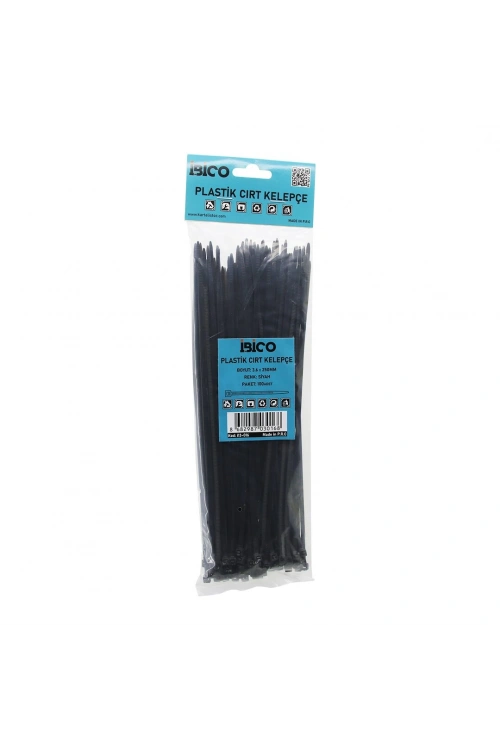 İbico İ13-016 ( Siyah ) ( 3.6x250mm ) Plastik Cırt Kelepçe ( 100pcs )*250