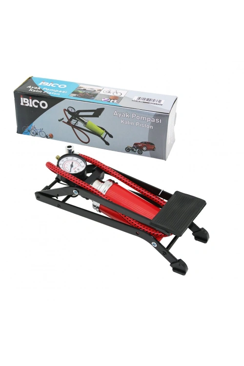 İbico İ18-036 (yatay Model) (kalın Pistonlu) Ayak Pompası ( Oto-araç & Bisiklet-motor Lastik & Top & Şişme Yatak-havuz )*25