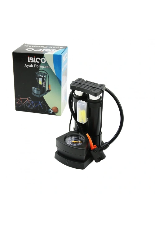 İbico İ18-048 (saatli) (dikey Model) (2-ince Pistonlu) Ayak Pompası (oto-araç & Bisiklet-motor Lastik & Top & Şişme Havuz-yatak)*40