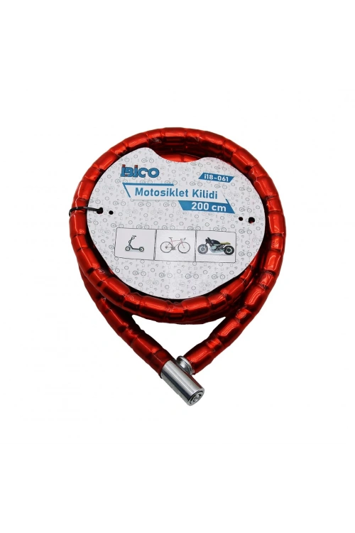 İbico İ18-061 ( Anahtarlı ) Motor & Bisiklet Kilit ( 22mmx200cm )*24