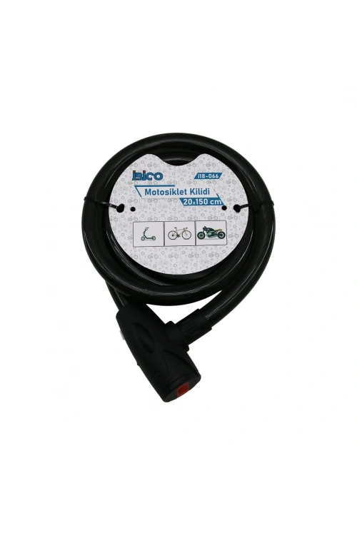 İbico İ18-066 ( Anahtarlı ) Motor & Bisiklet Kilit ( 20mmx150cm )*30