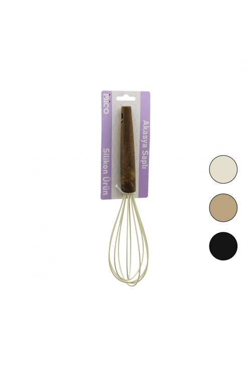İbico İ22-018 ( 25cm ) ( Silikon ) Çırpıcı ( Ahşap Akasya Saplı )*6x24