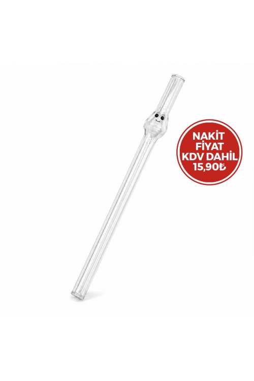 İbico İ22-138 ( Cam ) Pipet Yüz Figürlü ( 20cm ) ( Poşetli Ambalaj )*30x20