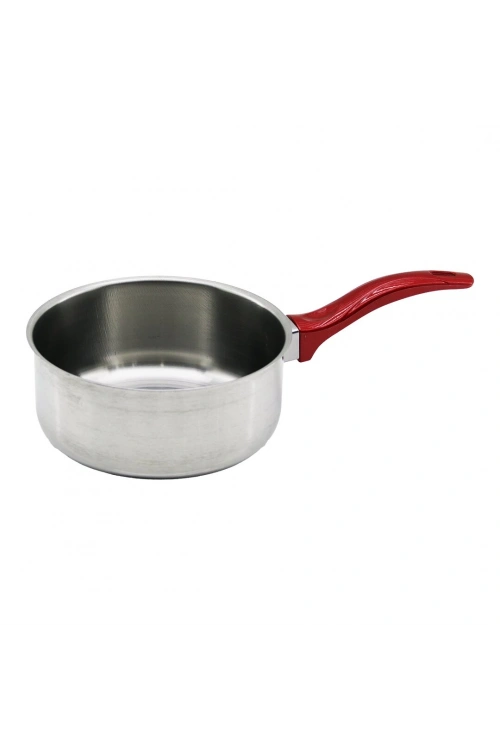 İbico K22-006 ( 14cm ) ( Kırmızı Plastik Kulp ) ( Çelik ) Sos Tava*100