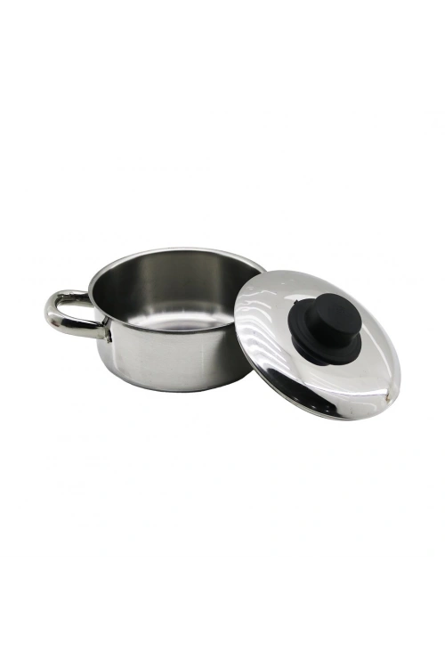 İbico K22-011 ( 14cm ) ( Metal Kapak ) ( Mini) Çelik Tencere*50
