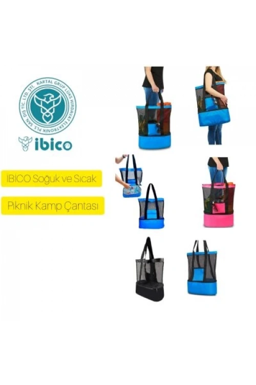 İbico ( Soğuk Sıcak ) Fileli Termos Çanta Kamp Plaj Piknik*100