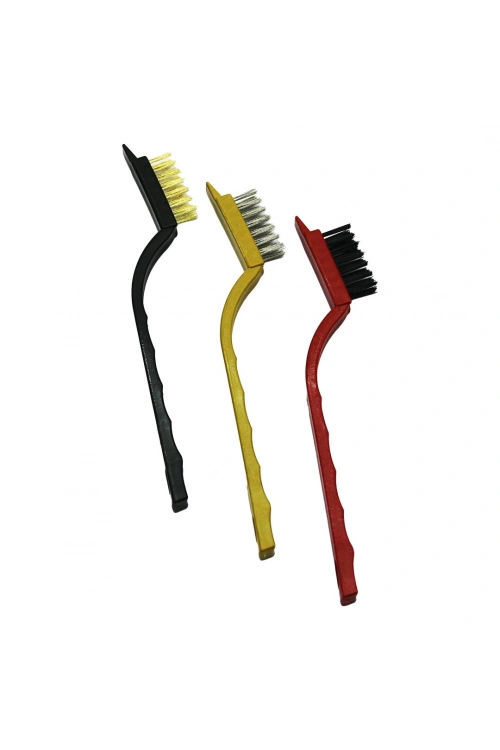 İbico Wıre Brush Set ( 3pcs ) Mini Tel Fırça Seti ( Prinç & Çelik & Naylon Fırça)*500