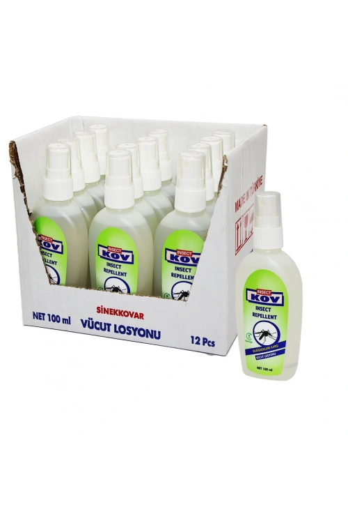 Insect Kov ( Vücut Losyonu ) Sivrisinek Kovucu ( Sprey ) ( 100ml ) ( 6 Saat Koruma )*12x8