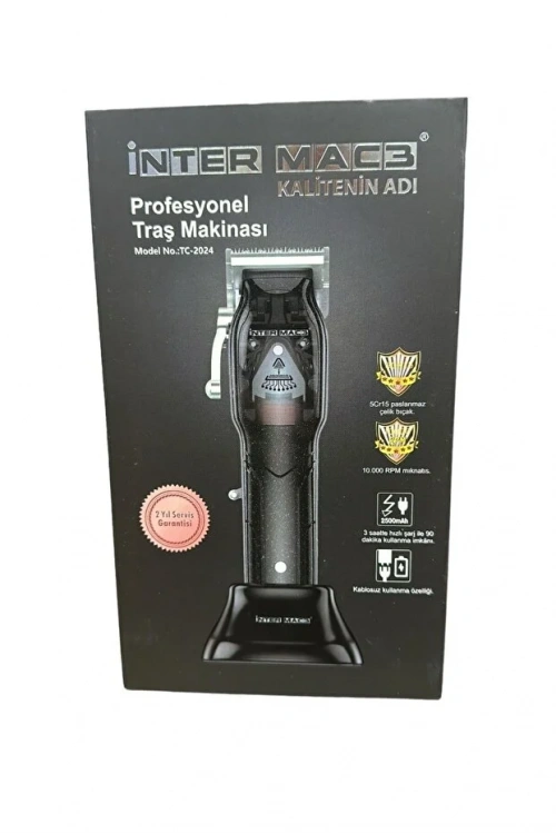 İnter Mac3 İntermac Tc-2024 Profesyonel Çelik Bıçak Ve Gövdeli Tıraş Makinesi