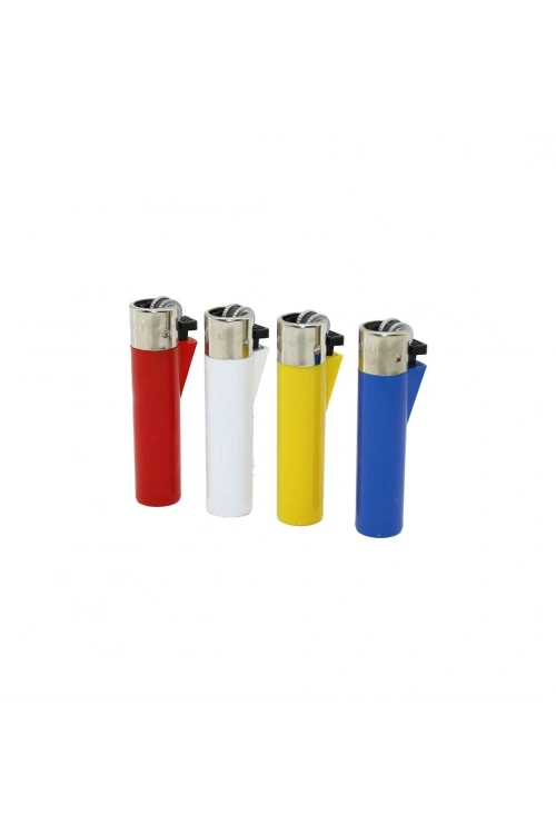 Kasai ( Slim ) ( Mini Yuvarlak ) Çakmak ( Klasik Çevir Bas Yak ) ( Renkli Plastik ) ( Doldur Kullan )*48x20