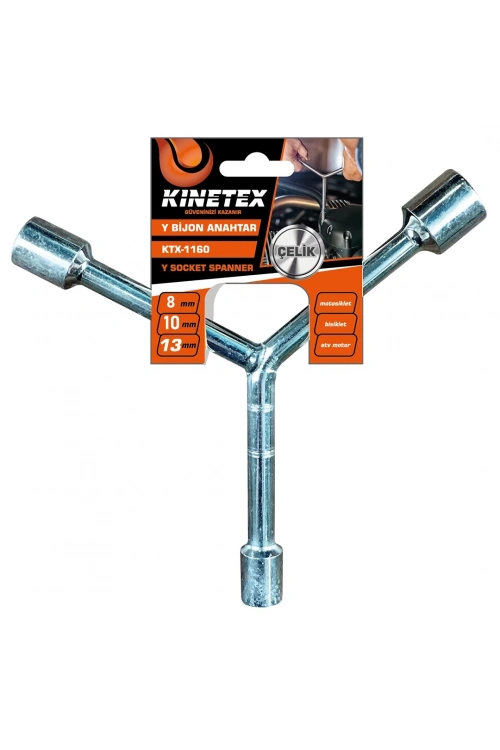 Kınetex Ktx-1158 ( 8mm-10mm-13mm ) Çelik Y Bijon*200