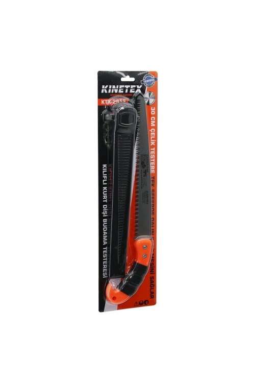 Kınetex Ktx-2912 ( Kurt Dişi ) ( 300mm ) Çelik Budama Testeresi ( Pls.kılıflı ) ( Plastik Saplı ) ( 30cm & Saplı=43cm )*48