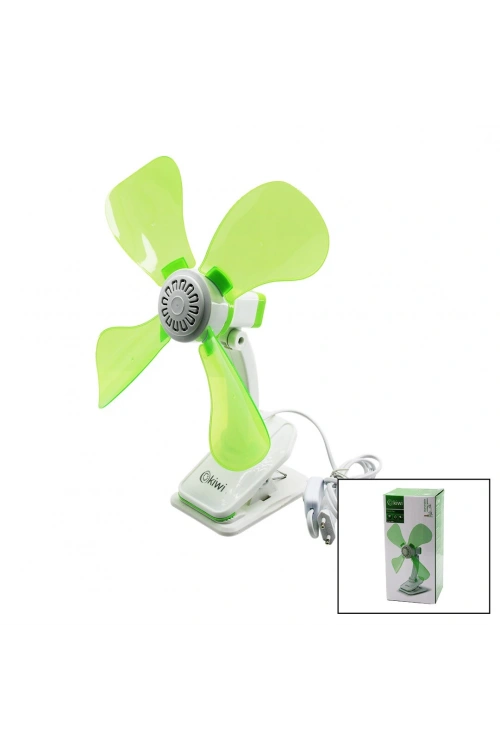 Kiwi Kfan-7604 (2in1= Mandallı & Masa Üstü ) Vantilatör (180° Akrobat) ( 9w & Çap: 32cm ) (4-renkli Plastik Kanat & Gövde)*16