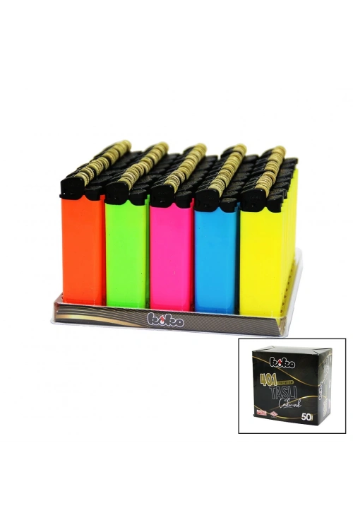 Koko-401 Premıum ( Renkli ) Taşlı Cep Çakmak*50x20