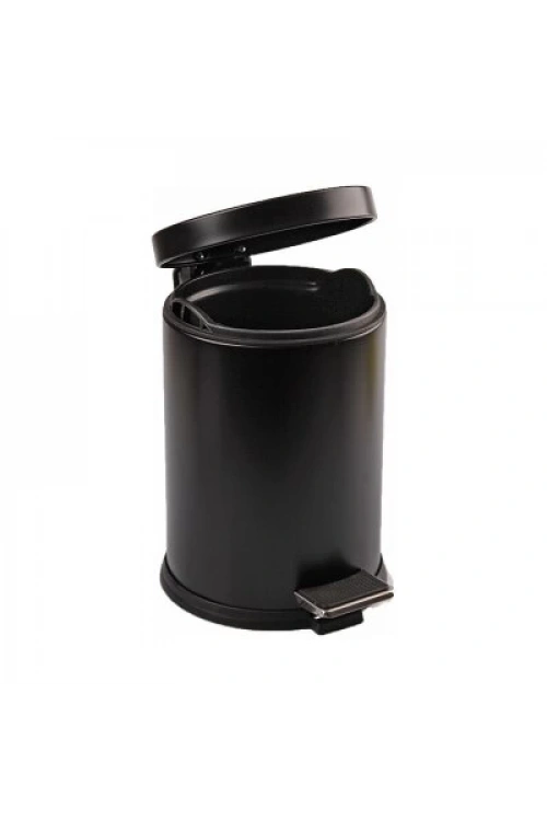 Lalezar Lzr-813-s ( 5lt ) ( Siyah ) Pedallı Metal Çöp Kovası*8