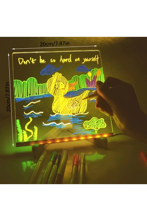 Led Işıklı Çizim Tahtası (20x20cm)