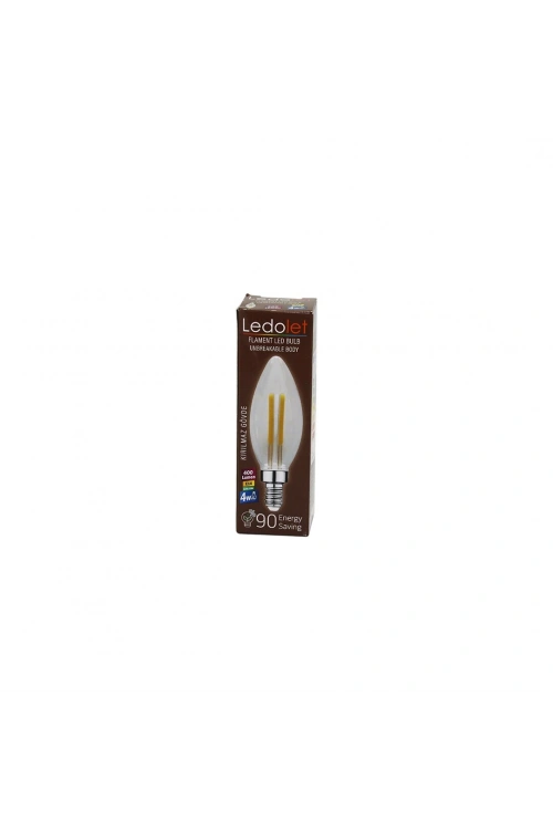 Ledolet ( 4w=45w & E14 ) ( Mum ) Flament Led Rustik Ampul ( 400lumen & 3000k ) ( Kırılmaz Gövde )*200