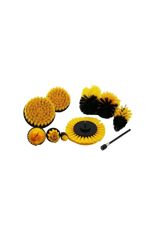 Lrd-115 ( 10pcs )=( 9pcs Fırça + 1pcs Uzatma Aparatı=15cm ) ( Matkap Uçlu ) Fırça Seti*30