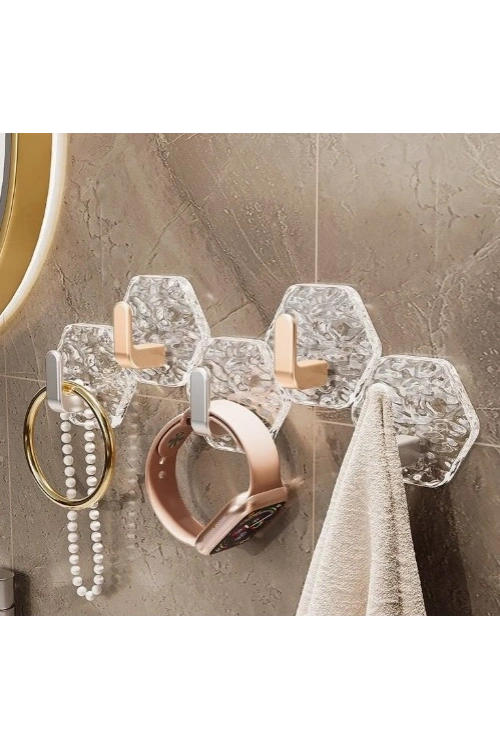 Lüks 5’li Duvar Askısı Banyo Mutfak İçin Havlu  Askılık