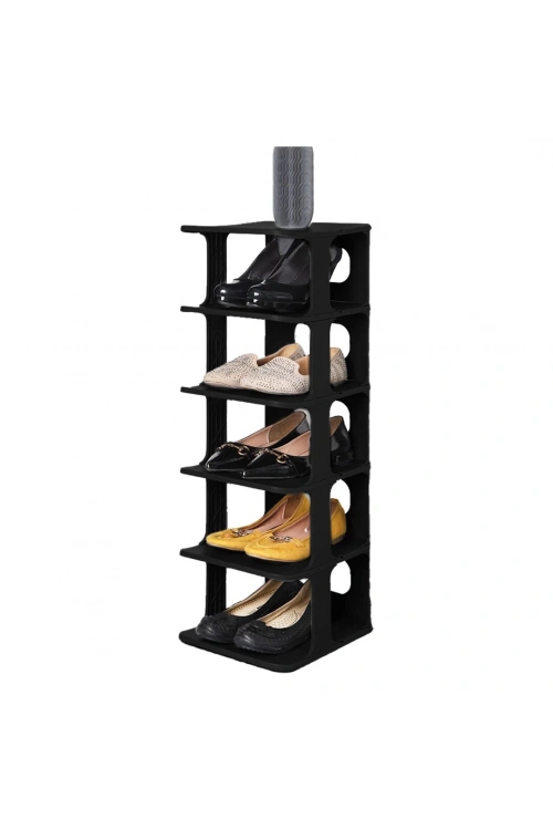 Luxury Shoe Rack Om-0910-1023-0787 ( 5 Katlı ) ( Siyah ) Lüks Plastik Ayakkabılık*8