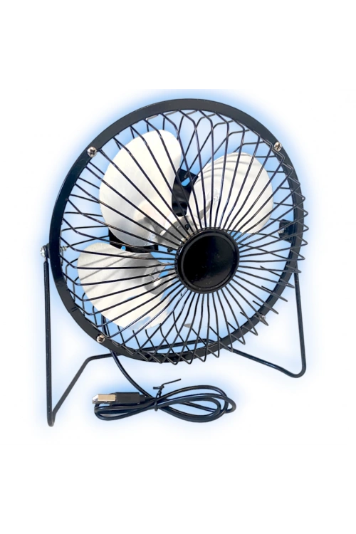 Masaüstü Metal Mini Fan Vantilatör Usb Girişli 20 Cm Çap