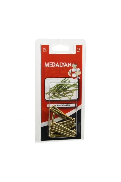 Medalyan Dl-72 ( 3x40 ) ( Sarı ) Çelik Çivi ( 17pcs )*12x10