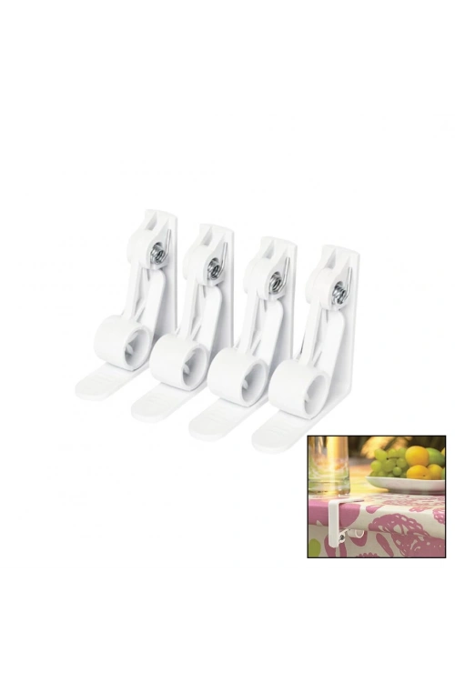 Melody Houseware M-401 ( 4pcs ) Plastik & Yaylı Masa Örtüsü Mandalı Kıskacı*70