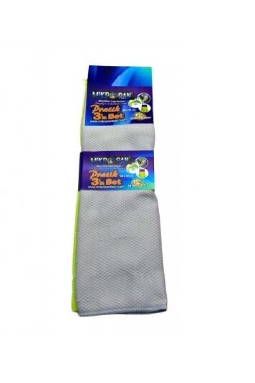 Mikrosan ( 3lü & Pratik Set ) Mikrofiber Bez 30x35cm.*200