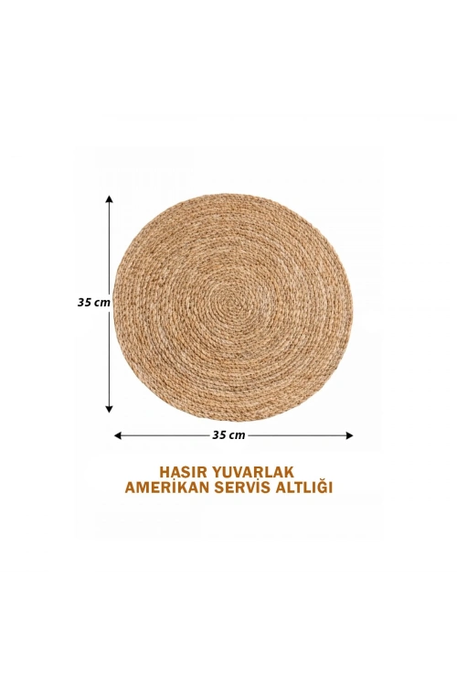 Mir-1538 ( Hasır ) ( 33cm ) ( Yuvarlak ) Supla & Amerikan Servis Altı*50