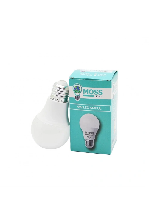 Moss Lıght ( 9w ) ( Beyaz ) Led Ampul ( E27 ) ( 500lm ) ( 6500k )*10x20 Q8