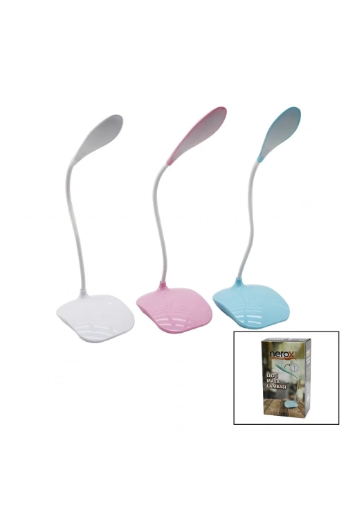 Nerox Nrx-0873 (2ın1=şarjlı & Pilli) (18ledli) Masa Lambası (oynar Baş &dokunmatik Aç Kapa & 3 Kademe Işık)*72