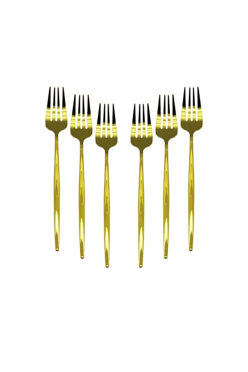 Newlife Clkn-2232 ( 6pcs ) ( Gold ) Yemek Çatal Seti*100