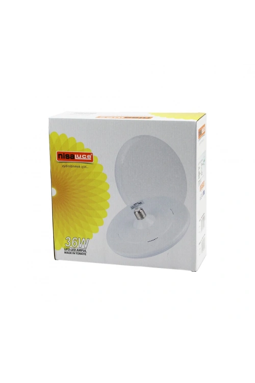 Nisaluce Eamp-063/kb (36w) (e27) (ufo Tipi) Led Lamba Ampul (kristal Desenli Mika Pls.kapak) (6400k & 3240lümen)*24