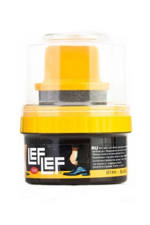 Nuri Leflef ( Hazır ) ( Cilalı Süngerli ) ( Siyah ) Krem Ayakkabı Boyası 60ml*12x6