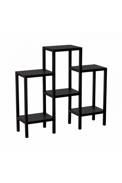 Ombeg Om-0150-1108 ( 6 ( Düz ) Raflı & Siyah ) Modüler Ünite Plastik*4
