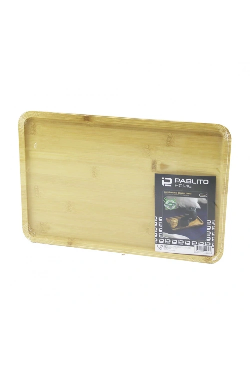 Pablıto Home Pbt-021 ( Dikdörtgen=24x36cm ) Ahşap Bambu Sunum Tepsi*24