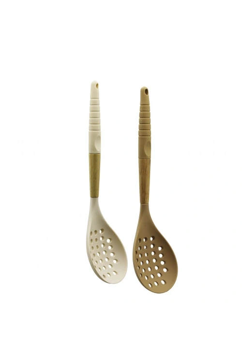 Pablıto Home Pbt-178 ( Silikon ) Kevgir ( Ahşap Bambu Sap & Silikon Kılıflı ) ( 32cm )*24x6