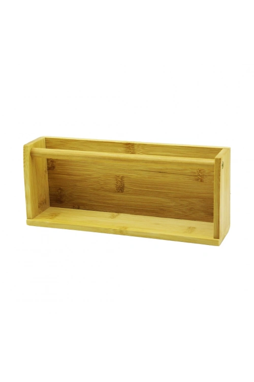 Pablıto Home Pbt-308 ( Ahşap Bambu ) Duvar Rafı ( Mıknatıslı Montaj ) ( 10.2 X 25cm & Y: 5--6cm )*36