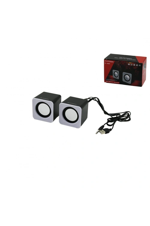 Platoon Pl-4085 ( Beyaz ) Usb Multimedya ( 1+1 ) Hoparlör Speaker Set 6w*100