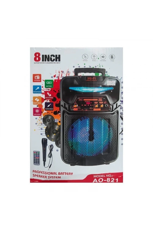Platoon PL-4680 Bluetooth/Sd/Usb Girişli 8Kumandalı Işıklı Müzik Kutusu