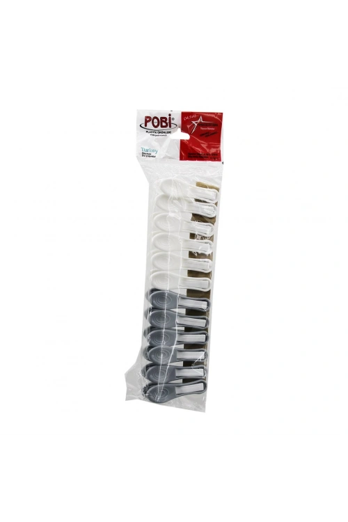 Pobi Pb-301 ( 12pcs ) Yaysız Plastik Mandal*75