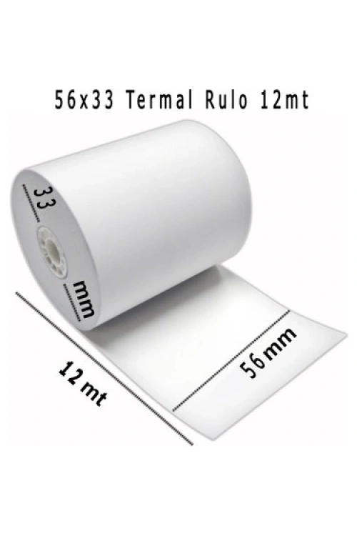 Pos Rulo Termal Yazar Kasa Ve Pos Rulosu 56 Mm X 12 M 10lu 1 Paket