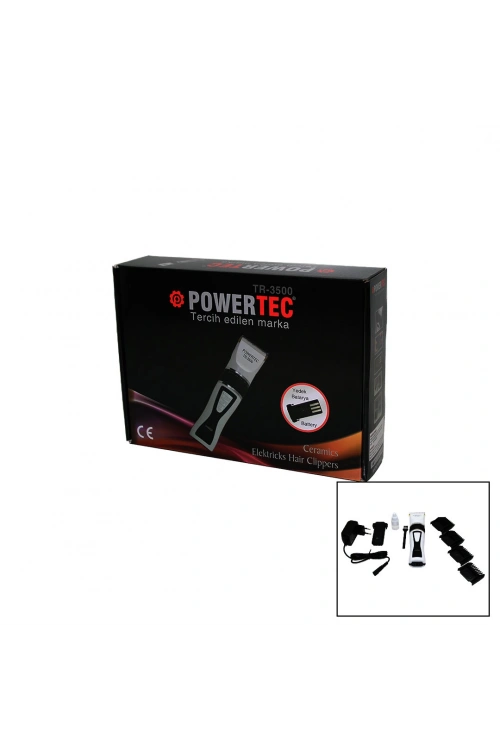 Powertec Tr-3500 Saç Kesme Traş Makinesi ( Yedek Bataryalı )*20