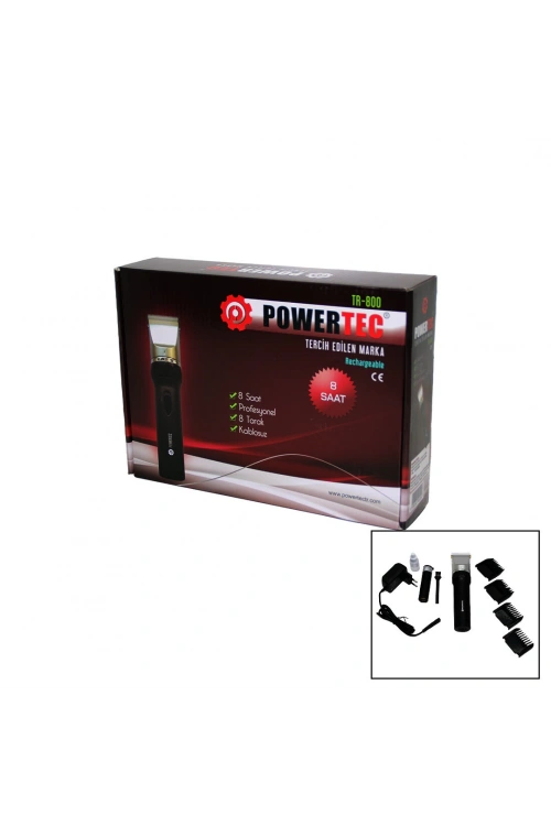 Powertec Tr-800 Saç Sakal Traş Makinesi ( Yedek Bataryalı )*20