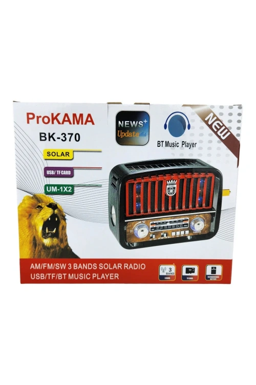 Prokama Bk-370 Nostaljik Tasarım Güneş Enerjili Radyo