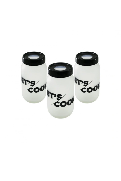 Qlux L-00142 ( 3pcs ) ( 100cc ) Flu Saklama Kabı & Cam Kavanoz Set*1=k