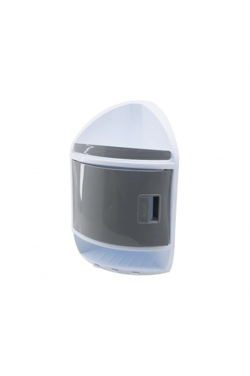 Qlux L-00708 ( Plus ) ( Orta Kat Kapaklı ) ( 3 Katlı ) ( 3gen ) ( 43x36x18x18cm ) Banyo Köşesi ( Plastik ) ( Vidalı Montaj )*6=k
