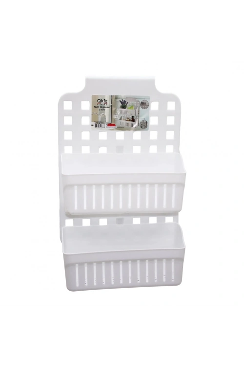 Qlux L-00778 Twin 2 Sepetli Askılı Kademeli Organizer*16=k